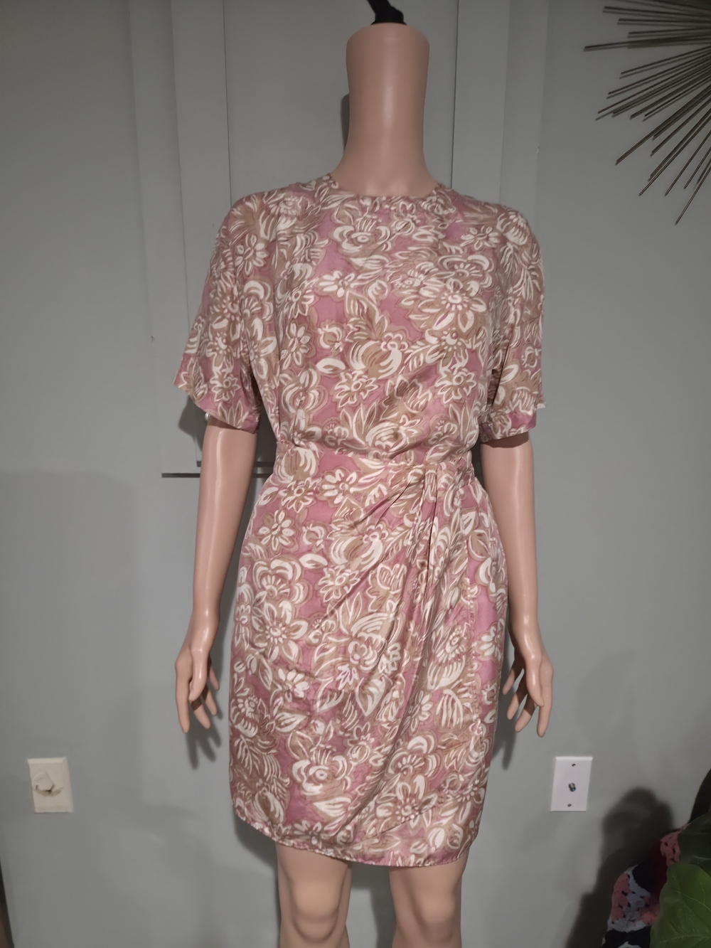 Vintage S.L.B. Sunny Leigh 100% Silk Floral Top Skirt 2 Piece Set S - Picture 15 of 16